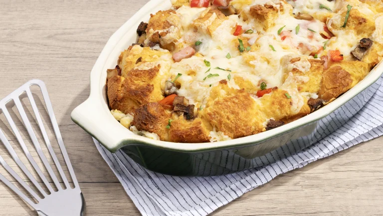 Havarti Ham and Vegetable Strata