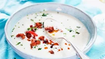 Cappuccino på vita bönor med chorizo