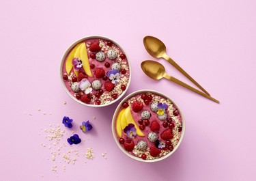 Vadelma-smoothie bowl