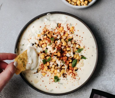 Roasted Poblano Elote Queso