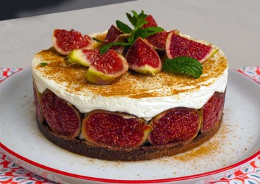 Cheesecake με φρέσκα σύκα