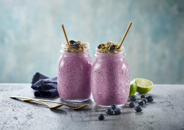 Smoothie med kefir og blåbær