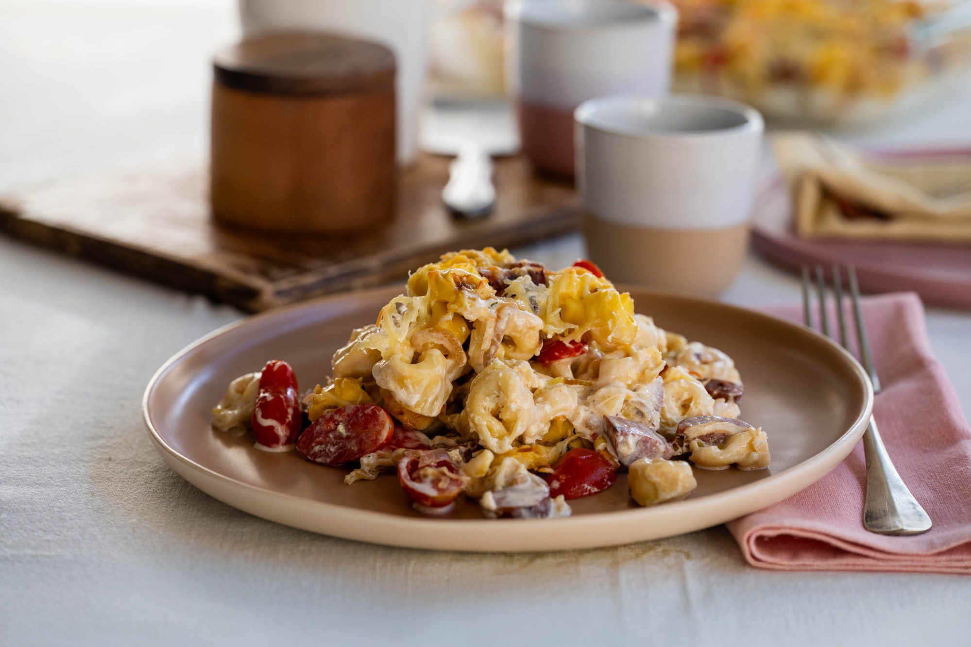 Pasta bake με τορτελίνια