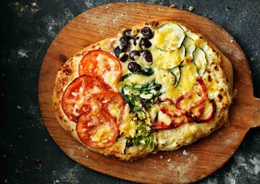 Kasvispizza bianca