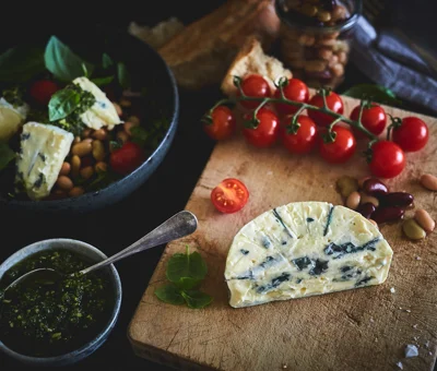 Bohnensalat mit Blue Cheese