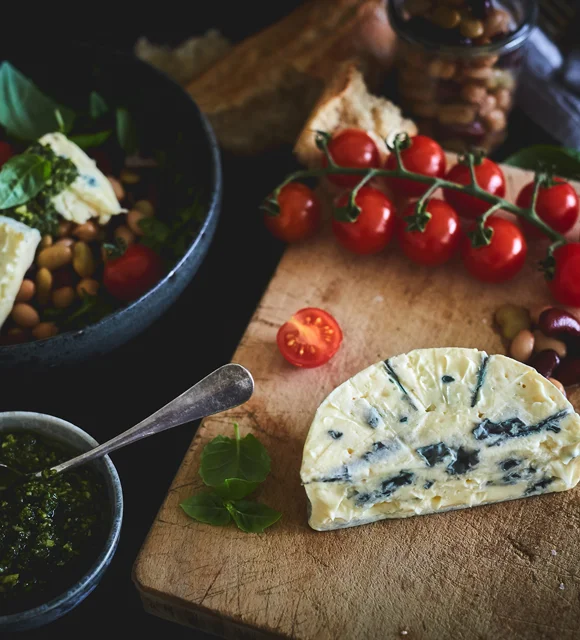Bohnensalat mit Blue Cheese