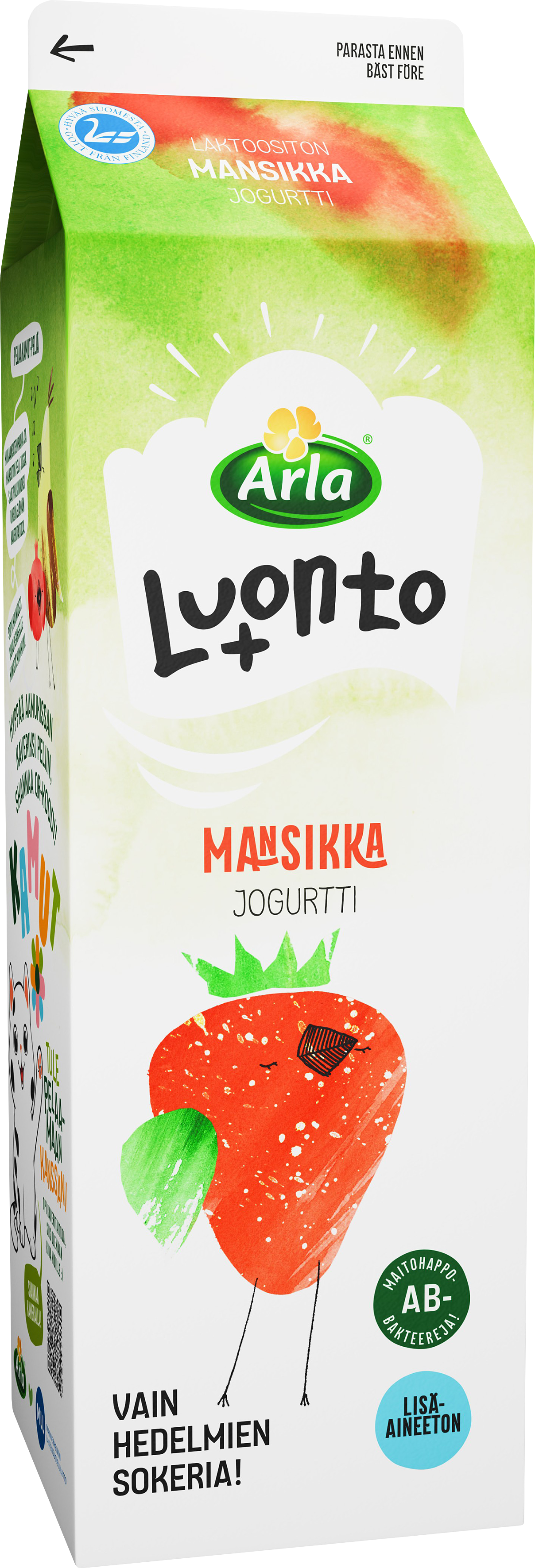 Arla Luonto+ AB mansikkajogurtti 1kg laktoositon