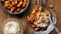 Stekta äpplen med dulce de leche