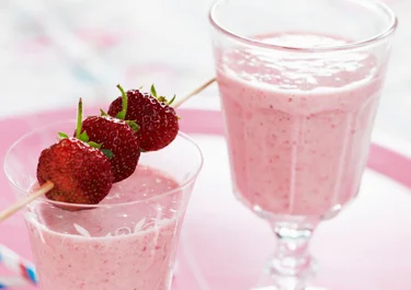 Lactosevrije aardbeien smoothie