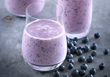 Blauwe bessen smoothie