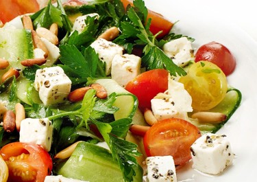 Tomato and cucumber salad
