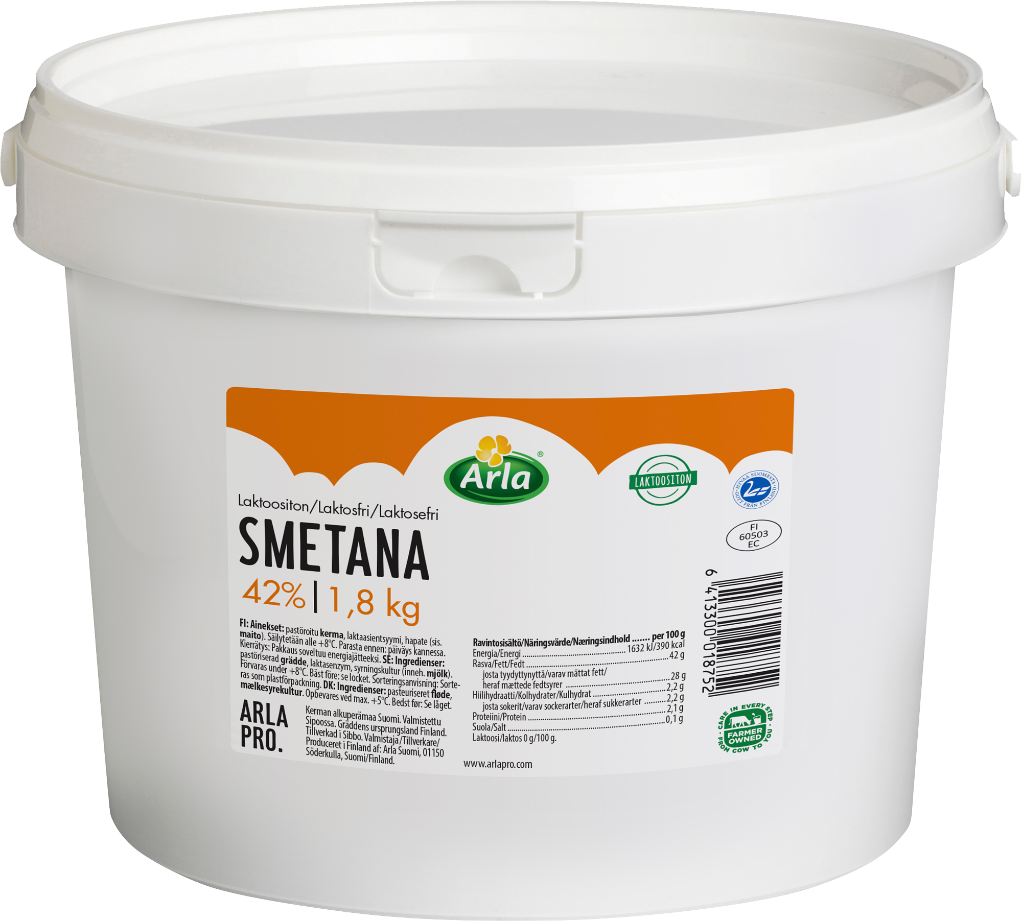 Arla Pro smetana 42% laktoositon 1,8kg