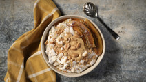 Overnight oats med banan och jordnötssmör