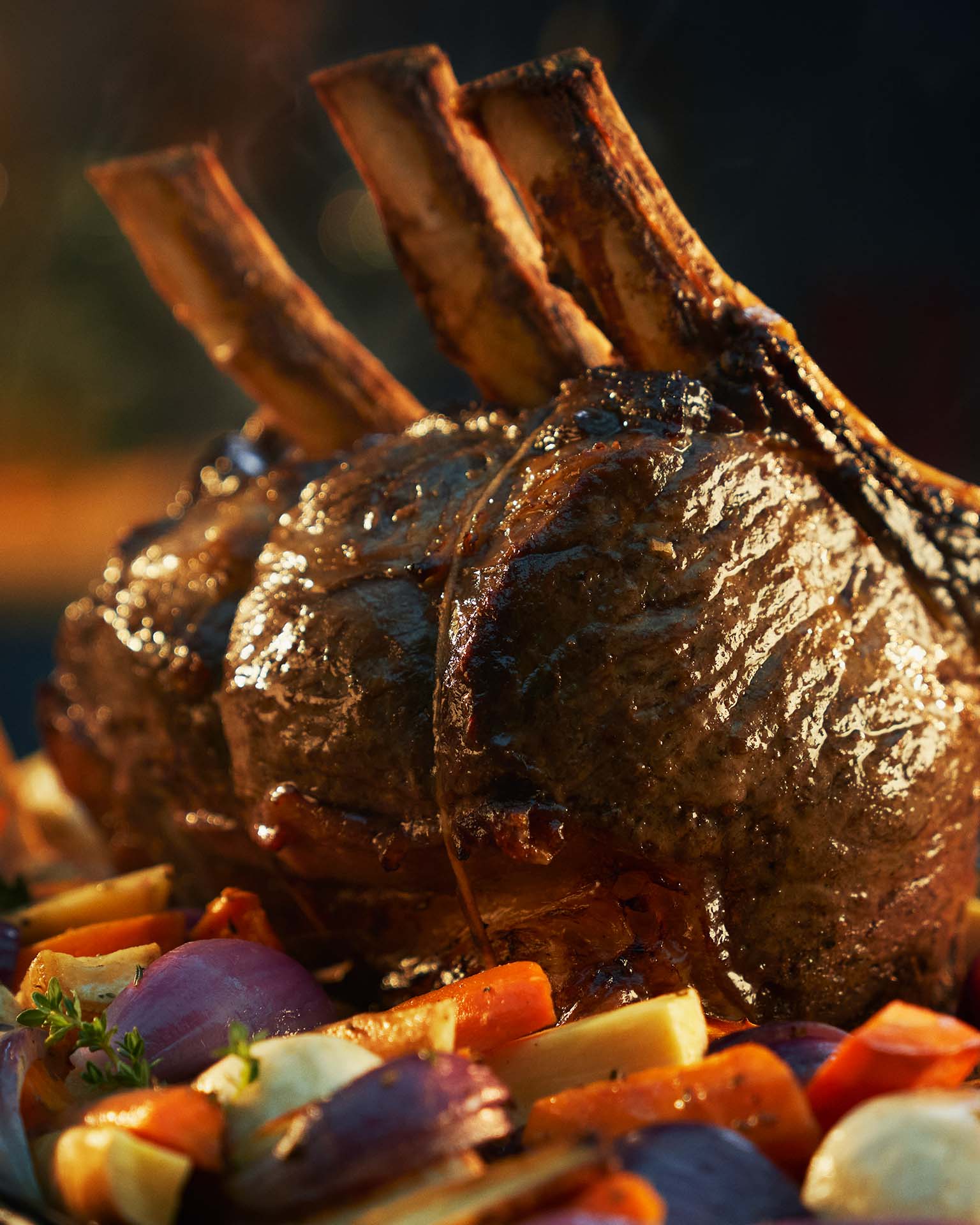 Arrosto di manzo con salsa di mirtilli rossi