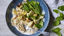 Pasta med stegt blomkål
