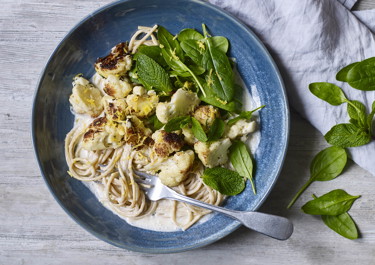 Pasta med stegt blomkål