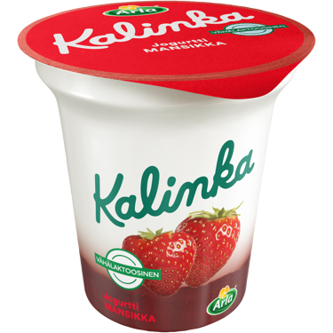 Arla Kalinka mansikkakerros-jogurtti 150g vähälaktoosinen