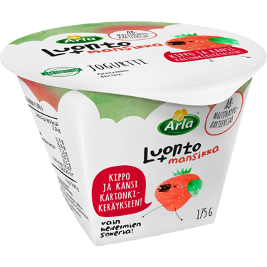 Arla Luonto+ AB mansikkajogurtti 175g laktoositon