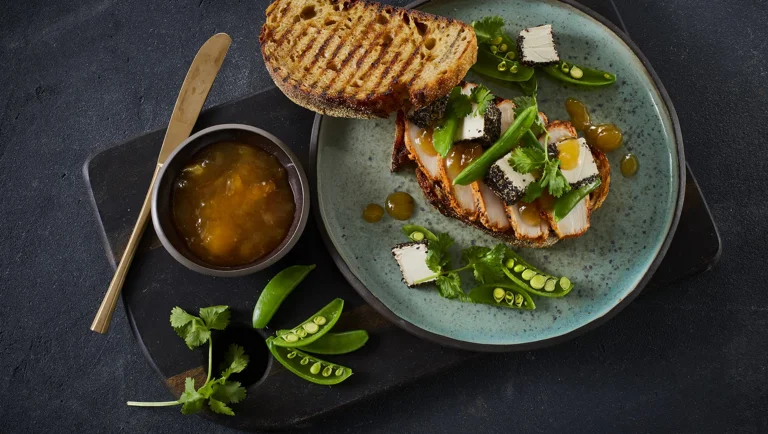 Frischkäse-Sandwich mit indischem Touch