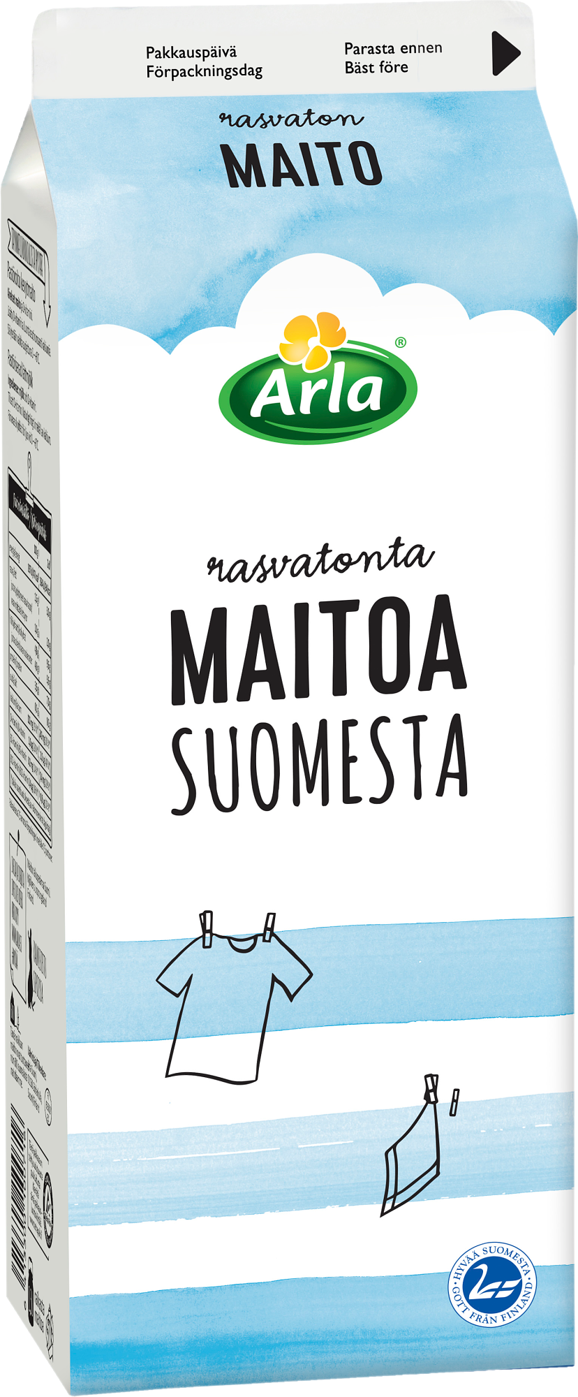 Arla rasvaton maito Suomi 1,5L