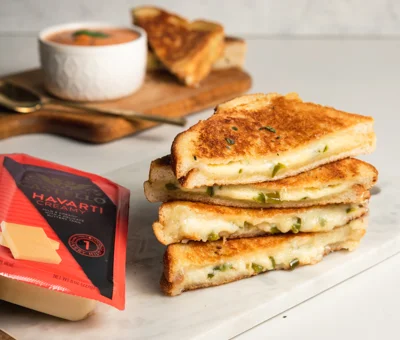 Creamy Havarti Jalapeño Grilled Cheese Sandwich