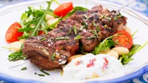 Grillad entrecote på spett
