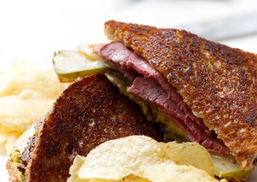 Grilled Pastrami and Cheese Sandwich