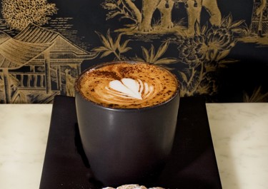 Cappuccino with coconut drink