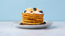 Banana pancakes met lactosevrije melk