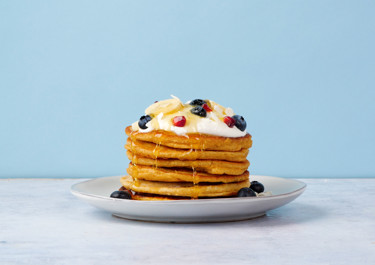 Banana pancakes met lactosevrije melk
