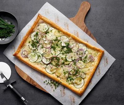 ZUCCHINI TART WITH CASTELLO CREAMY HAVARTI
