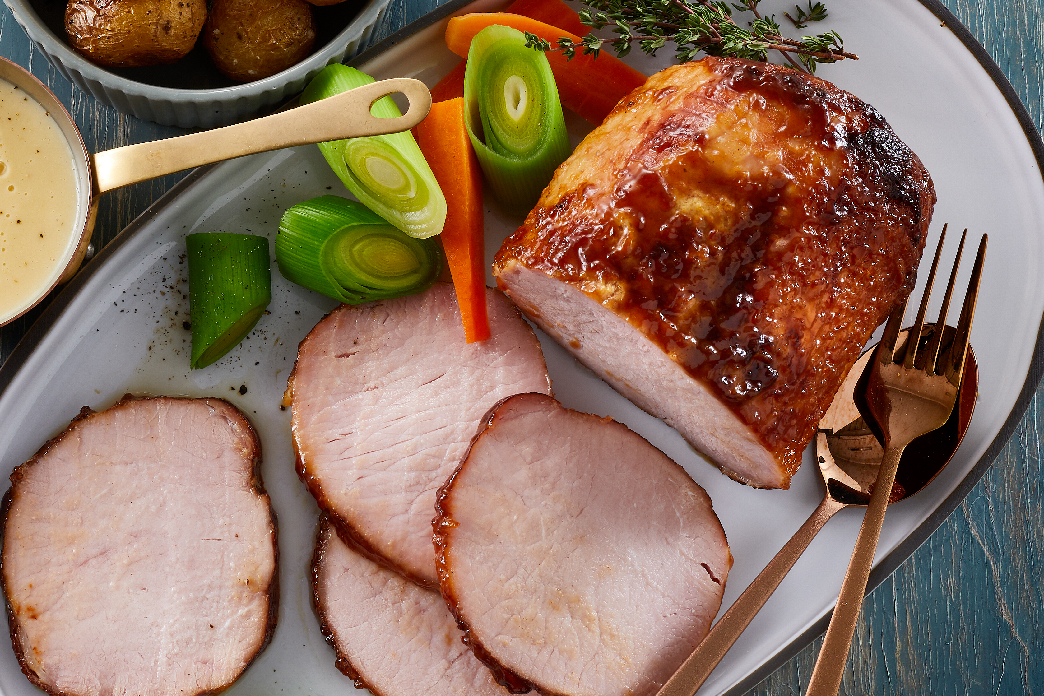 Glaseret hamburgerryg 