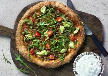 Pizzadeg på cottage cheese