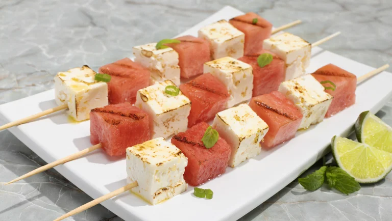 Grilled Feta and Watermelon Skewers