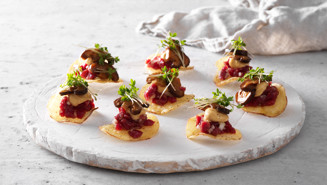 Bifftartar med sojasvamp och brynt smörmajonnäs