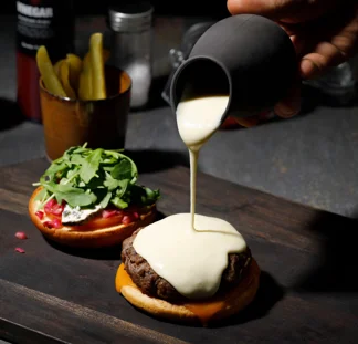 Ultimate Open Cheese Burger