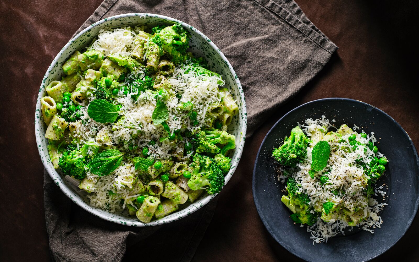 Ärt- och pistagepesto med pasta