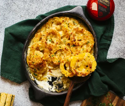 Creamy Squash and Gouda Gratin