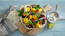 Taco med paneer och raita