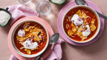 Gratinerad tomatsoppa med nachos