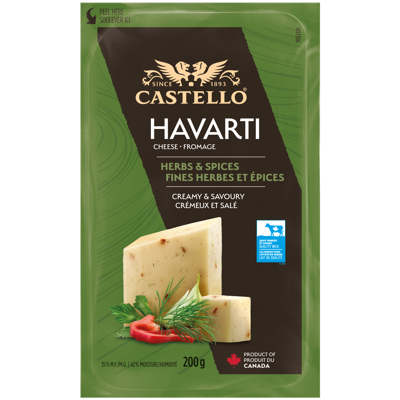 Fromage de havarti aux herbes et aux épices Castello®