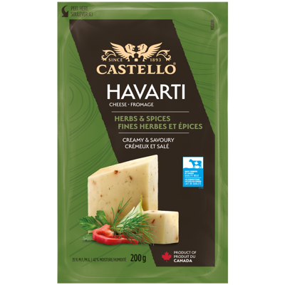 Fromage de havarti aux herbes et aux épices Castello®