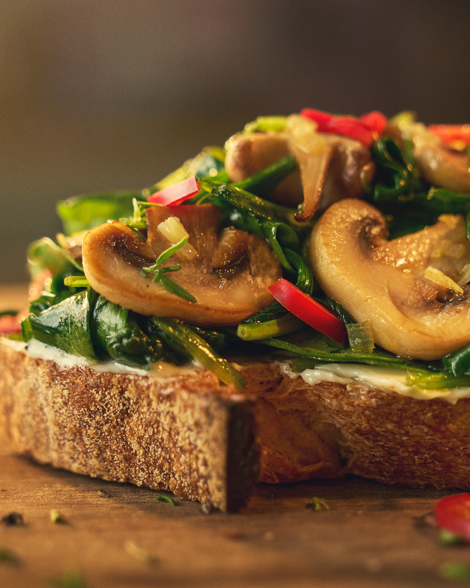 Mushrooms on toast 