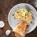 High protein scrambled eggs with crème fraiche