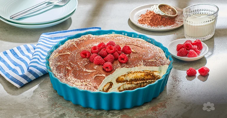 Yogurt Tiramisu Cake with Cream