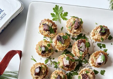 Volovanes de pulpo con Arla Queso de untar Natural