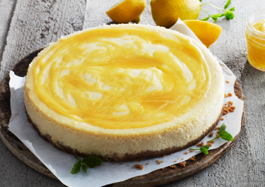 Bagt citroncheesecake