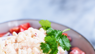 Bønnesalat med tomat
