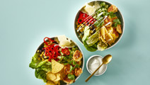 Tacosalat med sprød kylling