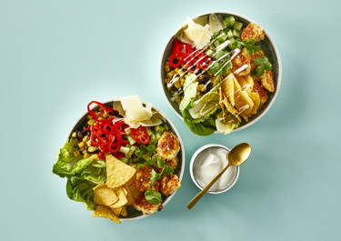 Tacosalat med sprød kylling